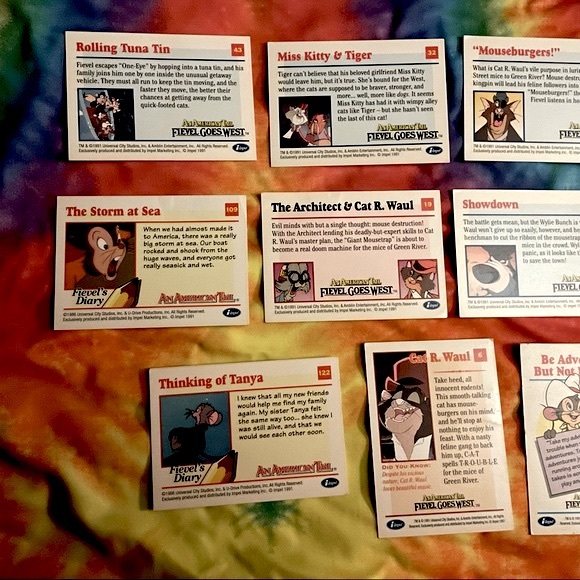 🔥3 for $23🔥 Vintage 1991 An American Tail & Fivel Goes West Collector Cards - Picture 7 of 9